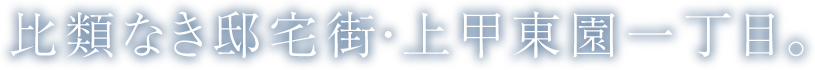 比類なき邸宅街・上甲東園一丁目。